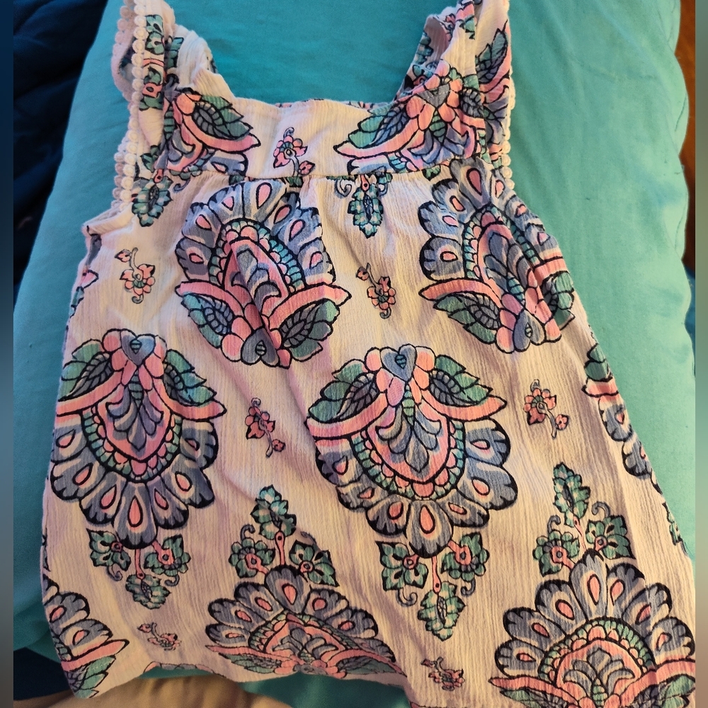 Carter's Girls Floral Patterned Sleeveless Top